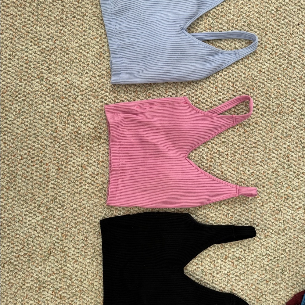 Wishlist Ribbed Crop Top - Light Blue